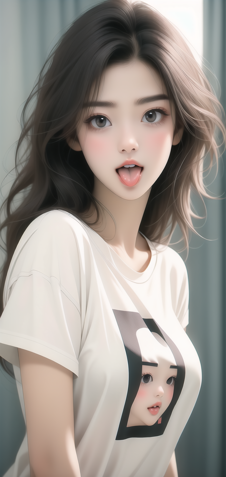 00056-4154831151-naughty,_lora_俏皮吐舌头_1.1_,tongue out,1girl,((beauty face_0.8)),whole body,t-shirt,.png